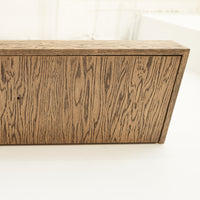 Wood Veneer Floating Shelf with Hidden Storage