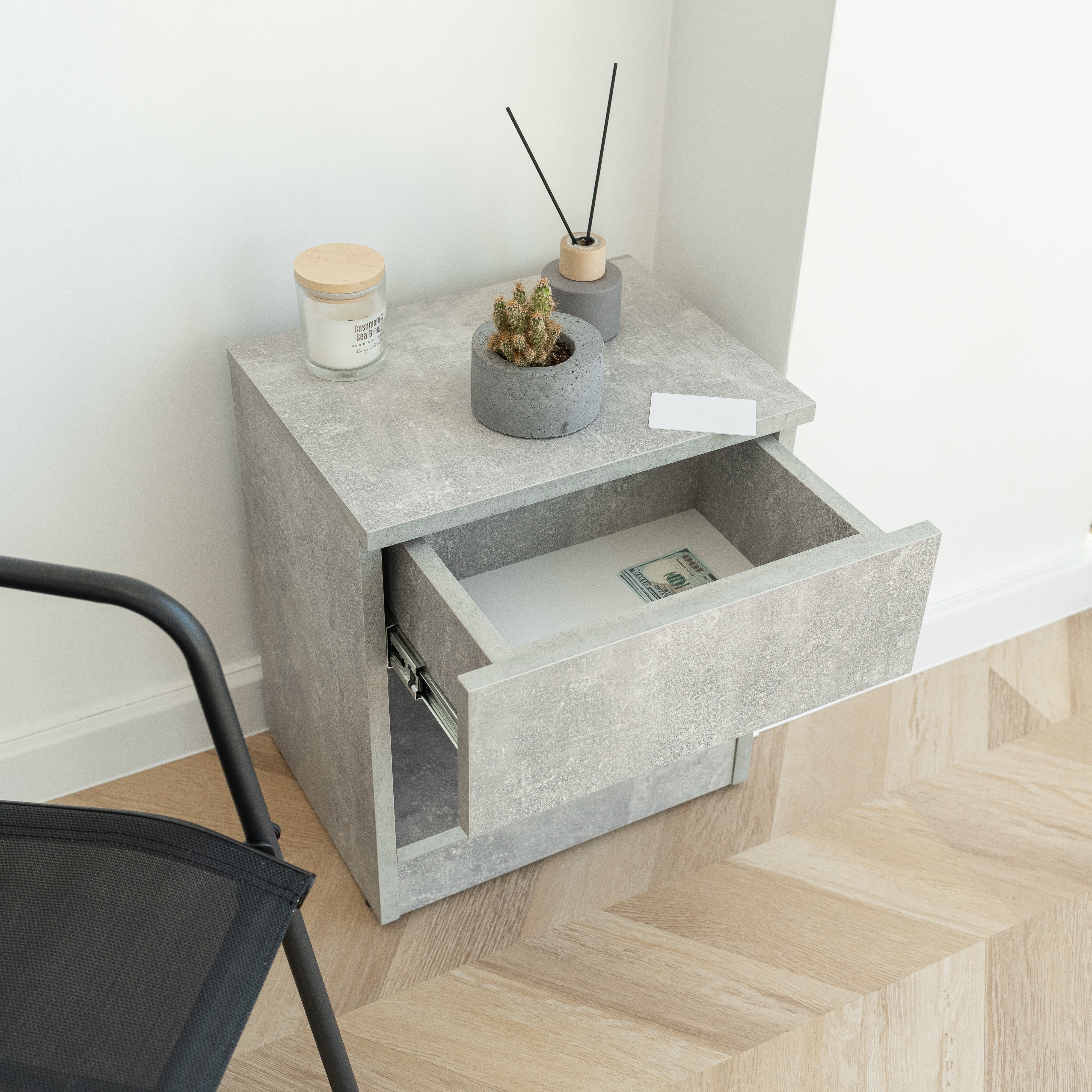 Nightstand with Hidden Safe & RFID Lock B22