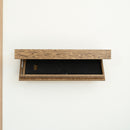 Wood Veneer Floating Shelf with Hidden Storage