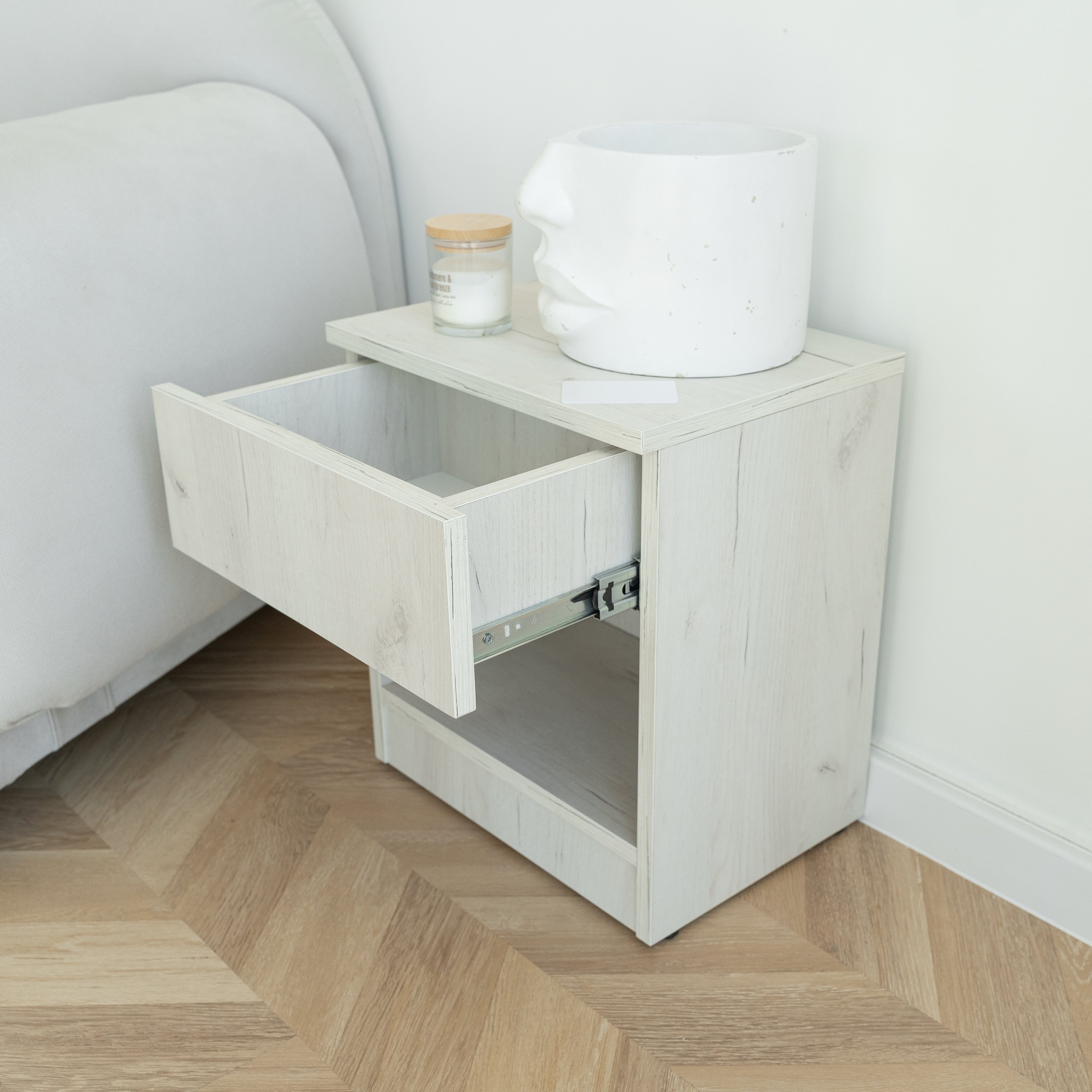Nightstand with Hidden Lockable Compartment B22