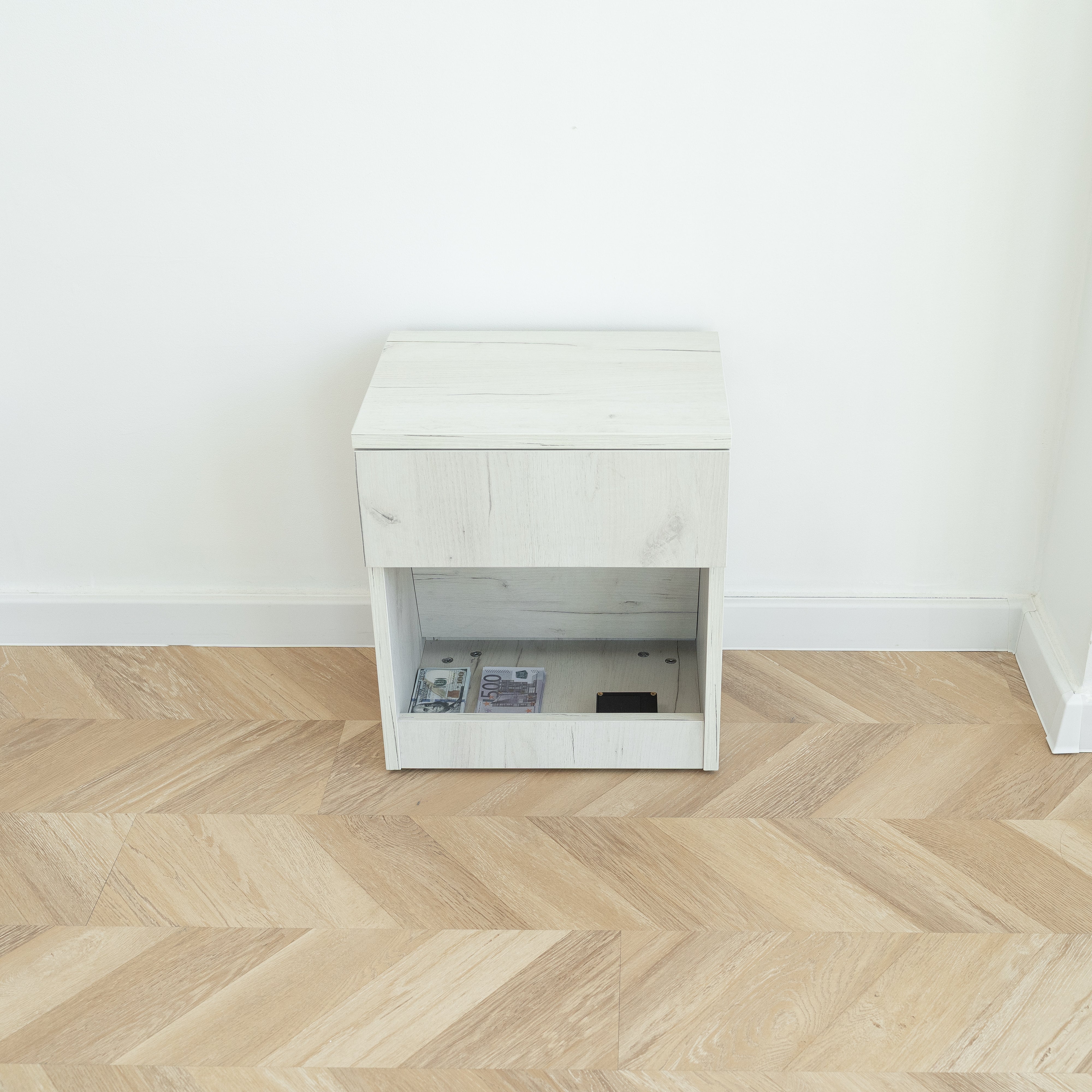 Nightstand with Hidden Lockable Compartment B22