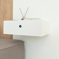 Floating Nightstand with Hidden Safe Drawer