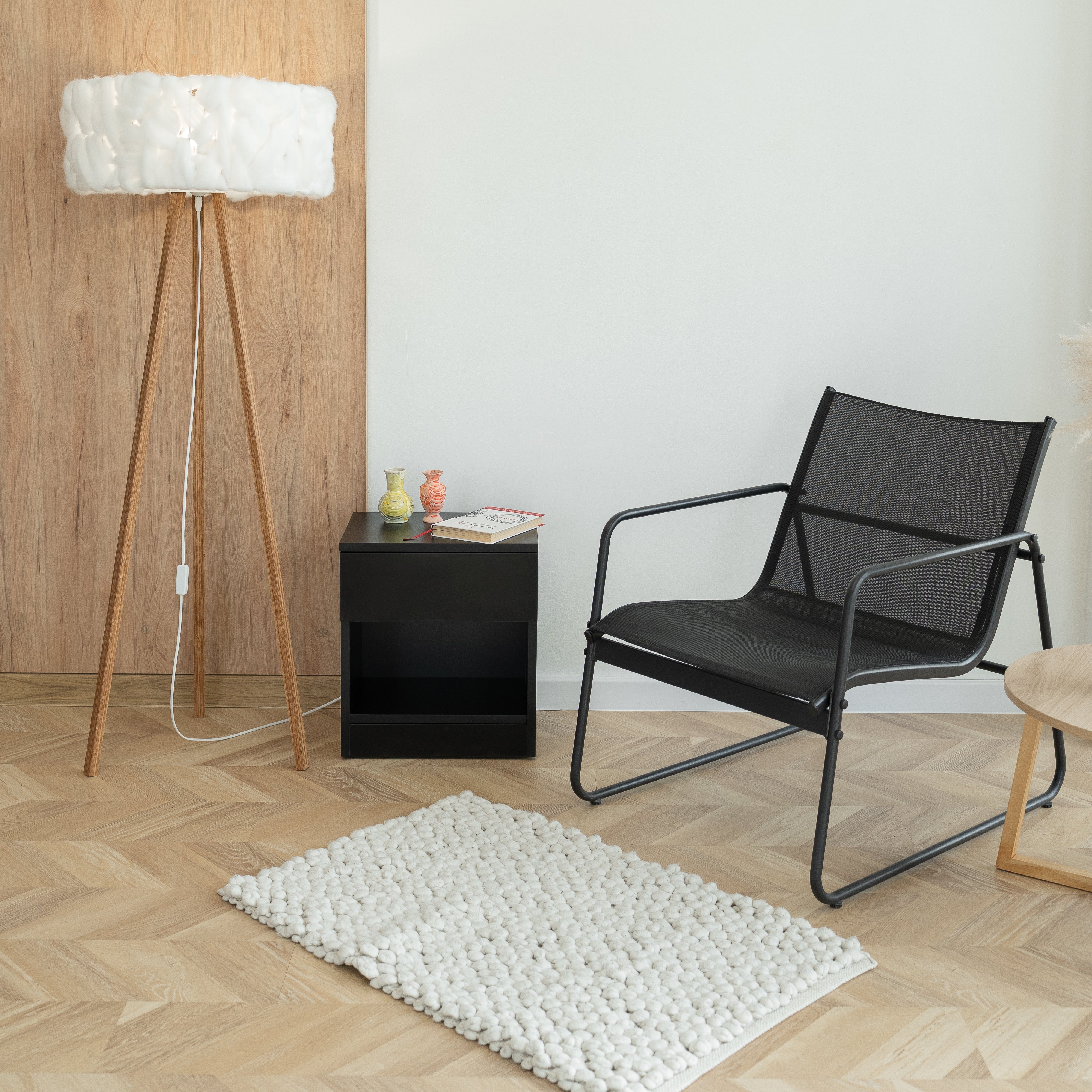 Modern Nightstand with Locked Hidden Storage B22