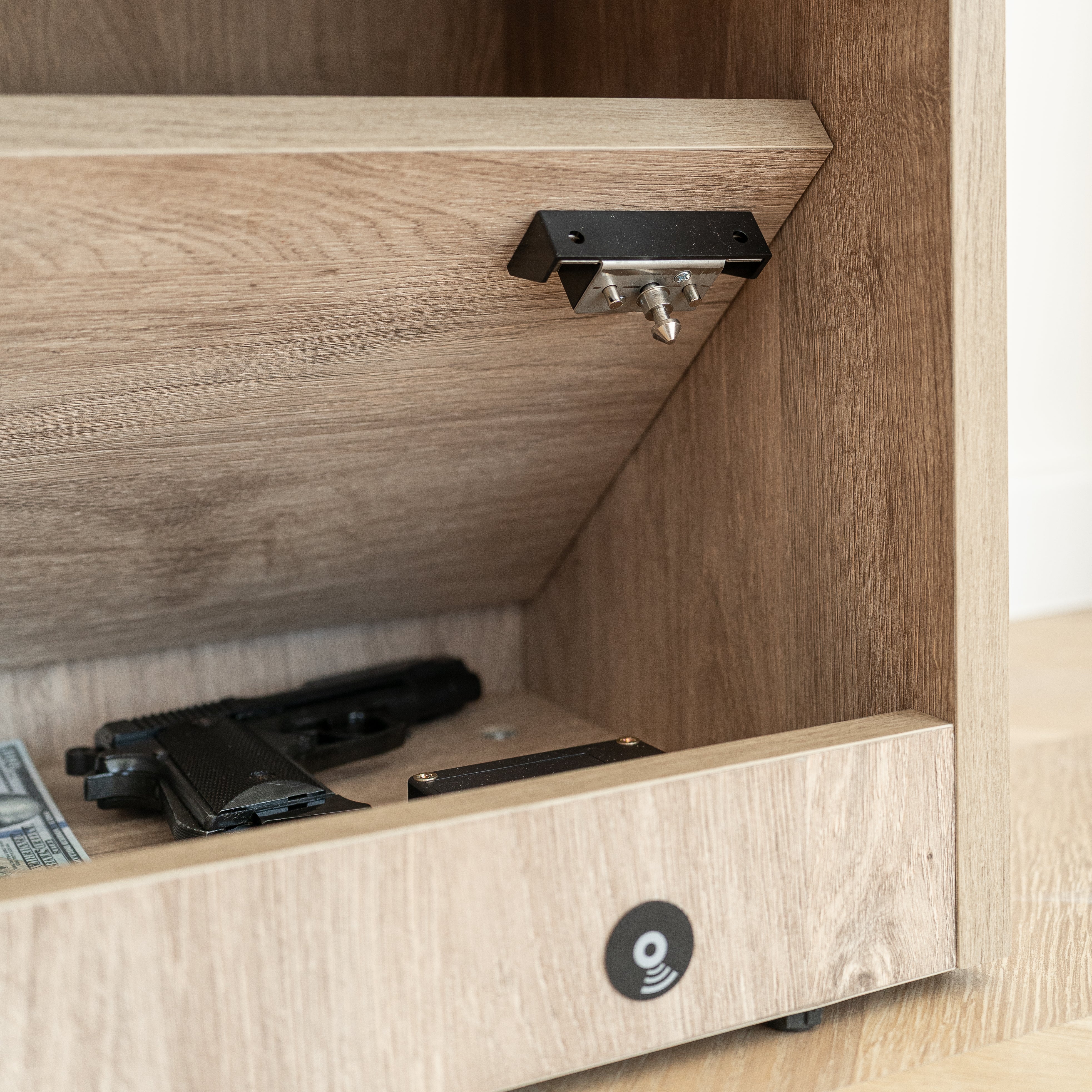 Nightstand with Hidden Safe Lock B22
