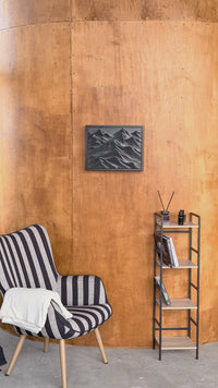 Black Rocks Wall Art Decor with Hidden RFID Storage – D01