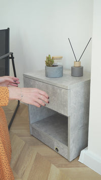 Nightstand with Hidden Safe & RFID Lock B22