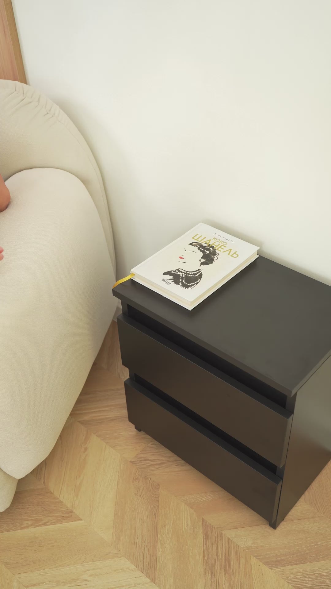Bedside table with Locked Hidden Storage B24