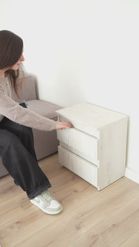 Bedside table with Locked Hidden Storage B24