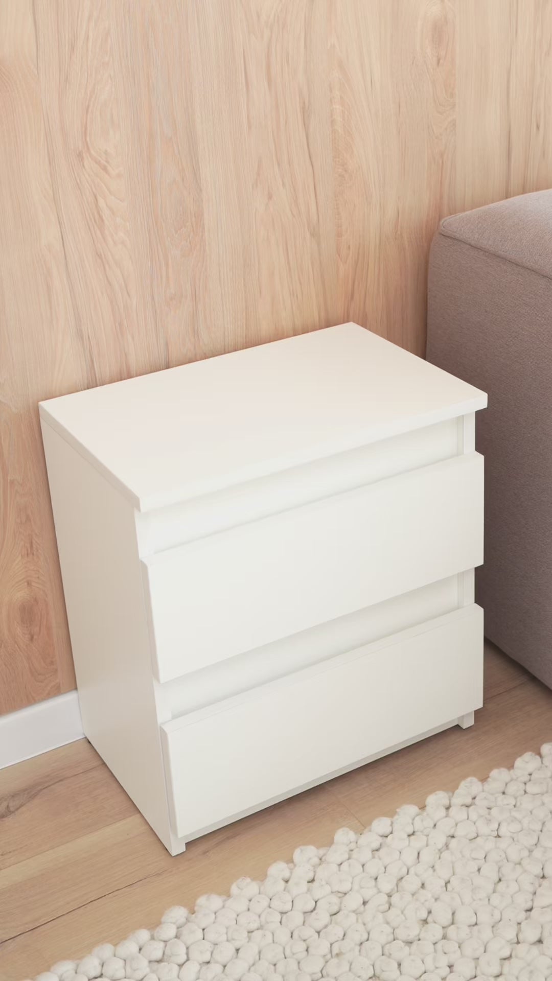 Bedside table with Locked Hidden Storage B24