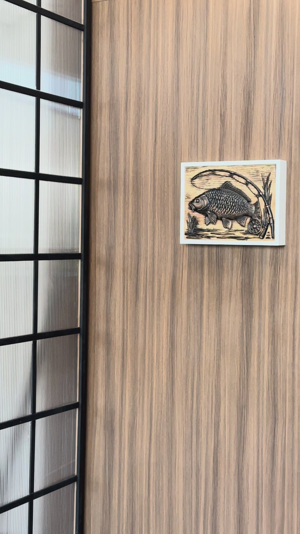 Fishing Wall Art with Hidden RFID Compartment for Anglers – D01