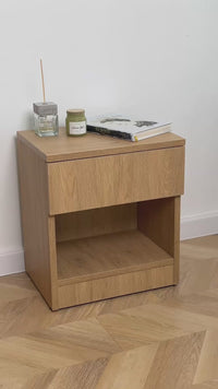 Modern Nightstand with Locked Hidden Storage B22